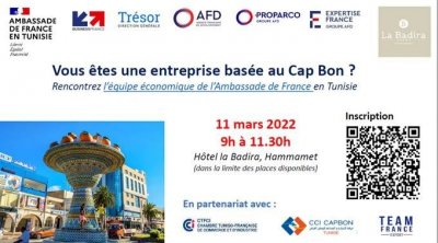 L’équipe Economique France en Tunisie à la rencontre des entreprises  le 11 mars 2022 à Hammamet