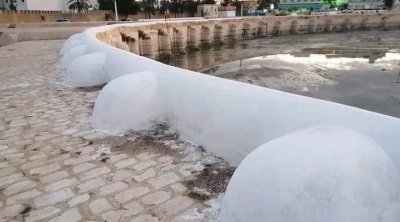 طلاء فسقية الأغالبة بمادة الجير :مختص في التراث يوضّح