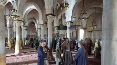 القيروان:إنطلاق تصوير مسلسل ''معاوية بن أبي  سفيان'' بجامع عقبة (صور)