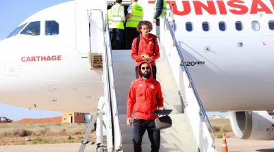 وصول بعثة المنتخب الوطني التونسي إلى بنغازي 