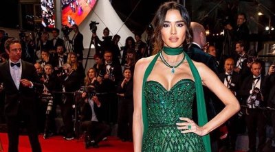 En images :  Leila Ben Khalifa somptueuse en robe verte