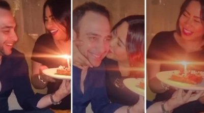شيرين عبد الوهاب تحتفل بعيد ميلاد حسام حبيب (فيديو)
