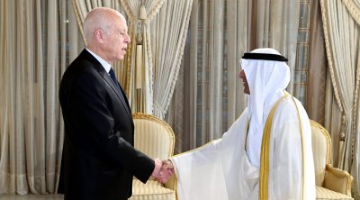 Kaïs Saïed reçoit avec le SG du Conseil de coopération du Golfe