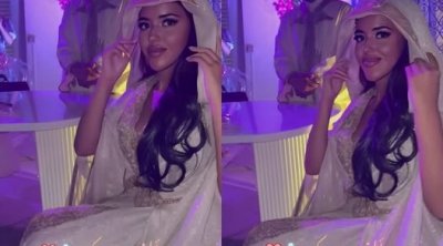 نور قمر تحتفل بعقد قرانها من شاب لبناني 