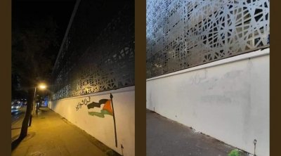 المعهد الفرنسي بتونس يزيل علم ''فلسطين'' من على جداره (صور)