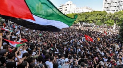 17 ألف متظاهر في شارع الحبيب بورقيبة تضامنا مع فلسطين