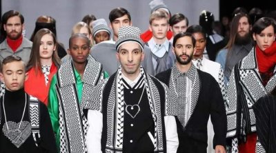 Le keffieh palestinien au cœur de la nouvelle collection de Aziz Bekkaoui 