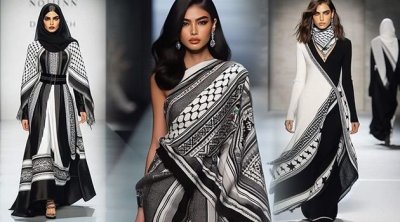 مصمم أزياء يبتكر مجموعة ''حرة'' مستوحاة من الكوفية