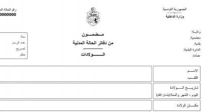 تونس : اعتماد مضمون الولادة المستخرج على الخط في كل الإجراءات الإدارية