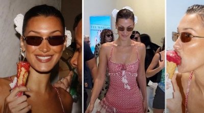 Bella Hadid portant une robe Koufya à Cannes
