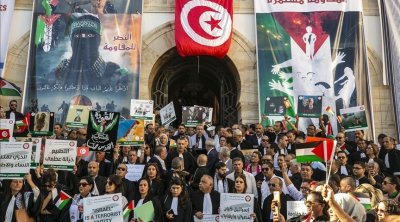 المحامون التونسيون ينظمون مسيرة وطنية من أجل فلسطين