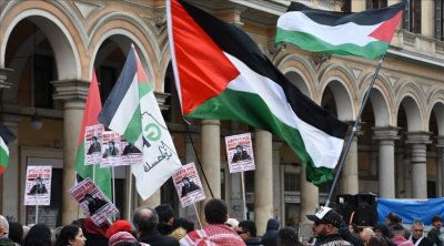 مظاهرات في ميلانو الإيطالية تضامنا مع غزة