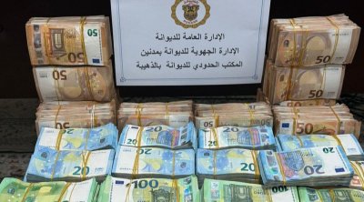الذهيبة: الديوانة التونسية تحبط محاولة تهريب 3 ملايين دينار 
