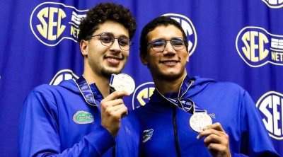 الجوادي ذهبي والحفناوي على منصة التتويج في أمريكا 