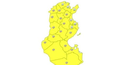 الرصد الجوي يضع كل ولايات تونس في مستوى اليقظة الأصفر