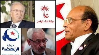 المرزوقي يلتقي الغنوشي والباجي قائد السبسي