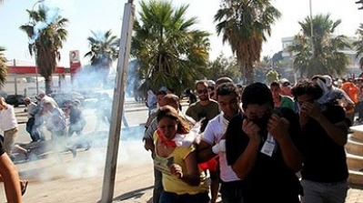 سيارة تابعة للامن تدهس شاب و تتسبب له في كسور امام التأسيسي  