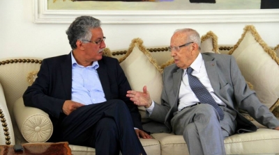 لقاء تشاوري بين الباجي قائد السبسي وحمة الهمامي 