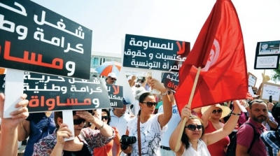 ائتلاف حراير تونس يدعو لمسيرة للدفاع عن حقوق المرأة و دعم اعتصام الرحيل