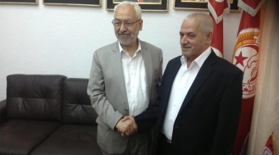 راشد الغنوشي يجتمع بحسين العباسي