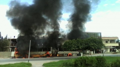 بومهل : حريق في حافلة نقل عمومي 