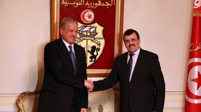 علي العريض و مهدي جمعة يستقبلان الوزير الاول الجزائري 