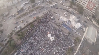بالفيديو: حركة النهضة تستعمل طائرة لتصوير اجتماعها الشعبي بسوسة