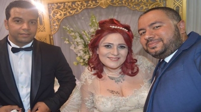 بالصور : الصحفية هالة الذاودي تحتفل بزواجها 