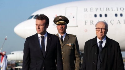 Emmanuel Macron arrivé à Tunis