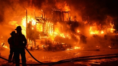 حريق هائل في مبيت الاناث بمعهد كسرى في سليانة 