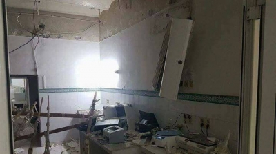 بالصور : سقوط جزء من سقف قسم التحاليل في مستشفى شارل نيكول