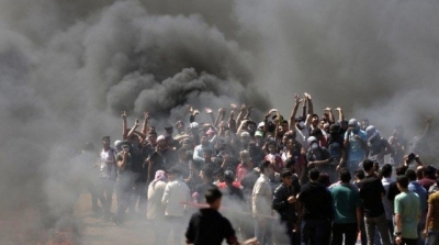 غزة : 18 قتيلا فلسطينيا ومئات الجرحى قبل ساعات من نقل سفارة أميركا إلى القدس