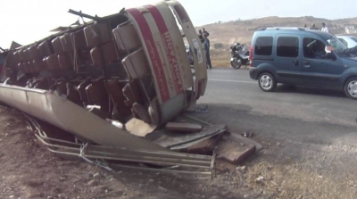 Sidi Bouzid : Renversement d’un bus touristique