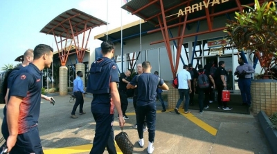 وصول المنتخب الوطني الى سوازيلندا