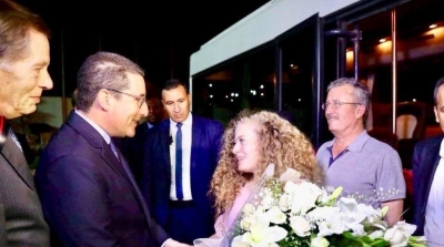 Ahed Tamimi arrive en Tunisie