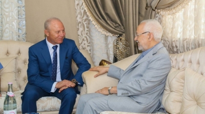 Rached Ghannouchi reçoit Ridha Charfeddine