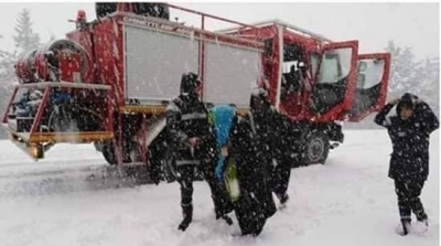 مكثر: الحماية المدنية تساعد إمرأة لوضع مولودها بسبب تساقط الثلوج  