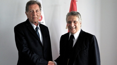 Nabil Karoui rencontre l’ambassadeur de la Palestine 