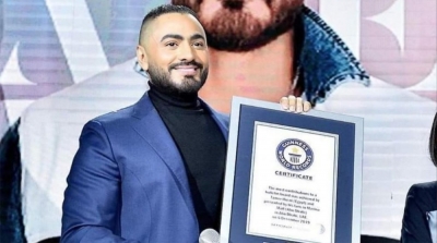 تامر حسني يدخل موسوعة غينيس للأرقام القياسية كأفضل فنان مؤثر في العالم
