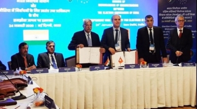 امضاء اتفاقية تعاون بين هيئة الانتخابات ولجنة الانتخابات بالهند