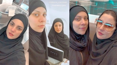 درة زروق تؤدي مناسك العمرة