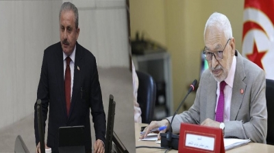 رئيس البرلمان التركي يهنئ الغنوشي باعادة تجديد ثقة البرلمان