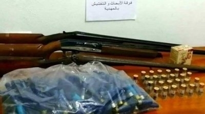 حجز 3 بنادق صيد و 50 خرطوشة في الكاف 