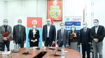 الهلال الأحمر التونسي يقدم هبة لوزارة الصحة 