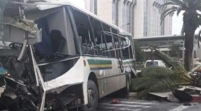 47 مصابا في حادث اصطدام حافلتين بشارع محمد الخامس