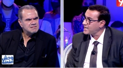 شتائم و مشادة كلامية حادة بين لطفي العماري و إسكندر الرقيق (فيديو)