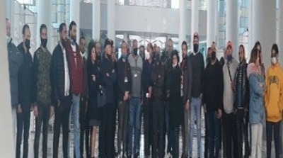 صابر الرباعي يساند اعتصام الفنانين (فيديو)