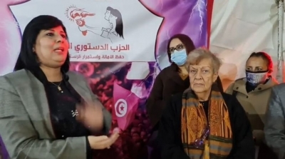 اعتصام الغضب : سلمى بكار تساند عبير موسي (فيديو)