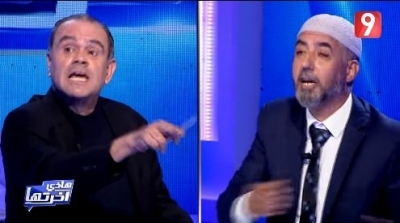 مشادة كلامية و شتائم بين لطفي العماري و حسين الجزيري