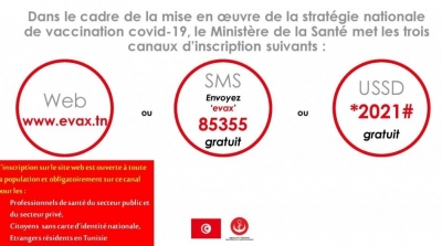 Tunisie : 100 mille citoyens déjà inscrits sur la plateforme de vaccination